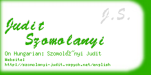 judit szomolanyi business card